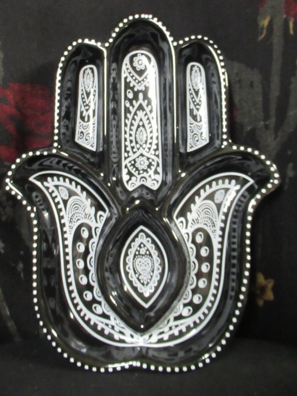 Large Ceramic Hamsa Divided Tray/Platter